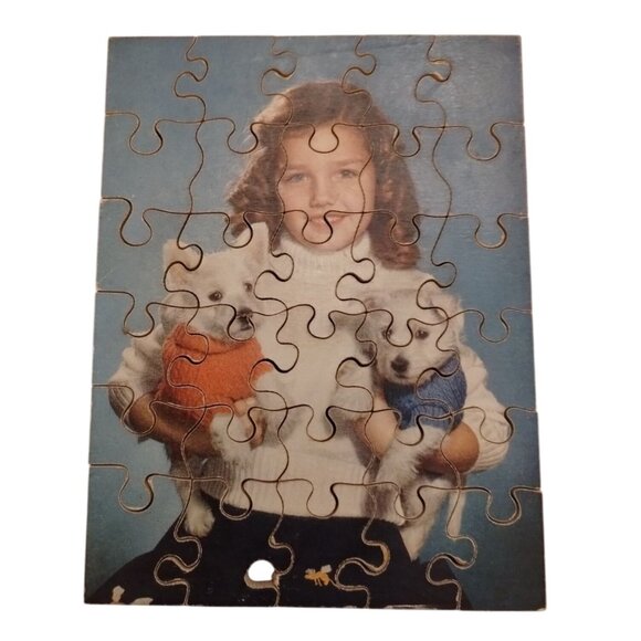 Vintage Waddingtons Jig-Map Puzzle With Girl & Dogs 25 Pieces 1950s Collectible - Picture 2 of 3